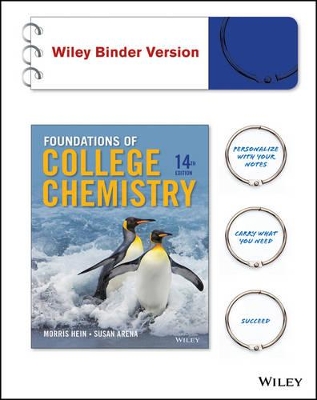 Foundations of College Chemistry Binder Ready Version + Wileyplus Registration Card book