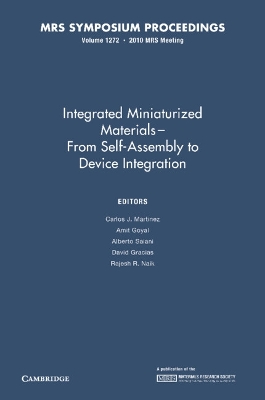 Integrated Miniaturized Materials: Volume 1272 book