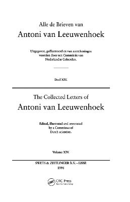 The Collected Letters of Antoni Van Leeuwenhoek - Volume 14 book