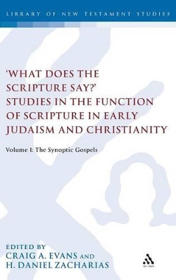 What Does the Scripture Say? Studies in the Function of Scripture in Early Judaism and Christianit book