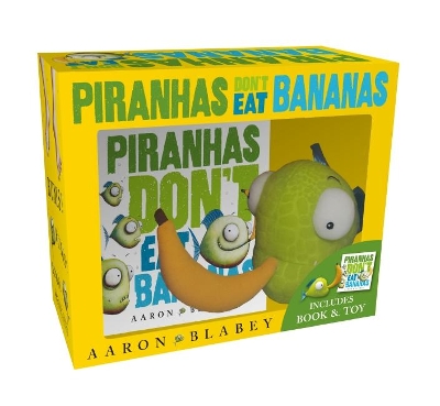 Piranhas Don't Eat Bananas Mini Book + Plush book
