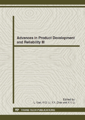 Advances in Product Development and Reliability III book