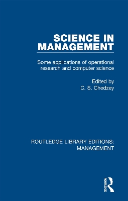 Science in Management: Some Applications of Operational Research and Computer Science book
