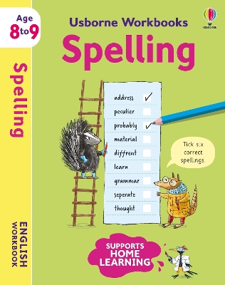 Usborne Workbooks Spelling 8-9 book