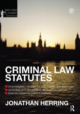 Criminal Law Statutes 2012-2013 by Jonathan Herring