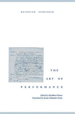 The Art of Performance by Heinrich Schenker
