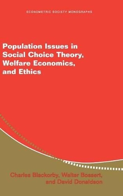 Population Issues in Social Choice Theory, Welfare Economics, and Ethics book