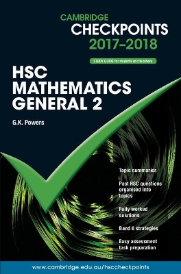 Cambridge Checkpoints HSC Mathematics General 2 2017-18 book