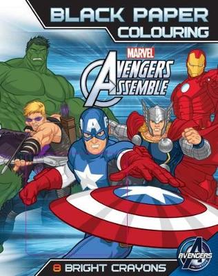 Marvel Avengers Assemble Black Paper Colouring book