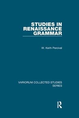 Studies in Renaissance Grammar book