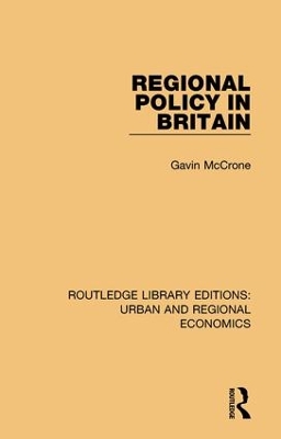Regional Policy in Britain by Gavin McCrone