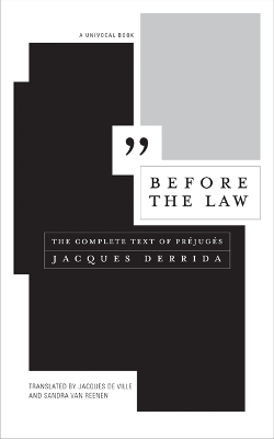 Before the Law: The Complete Text of Préjugés book