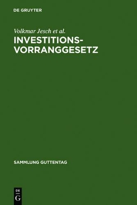 Investitionsvorranggesetz book