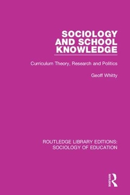 Sociology and School Knowledge book