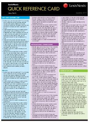 Quick Reference Card: Torts book