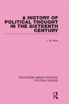 History of Political Thought in the 16th Century book