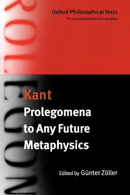 Prolegomena to Any Future Metaphysics by Immanuel Kant