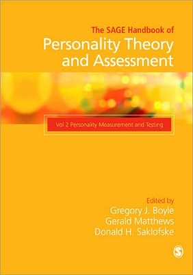 The SAGE Handbook of Personality Theory and Assessment by Gregory J. Boyle