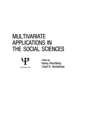Multivariate Applications in the Social Sciences book