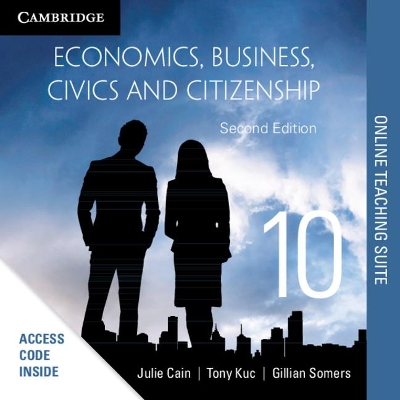 Economics, Business, Civics and Citizenship 10 Online Teaching Suite Card book