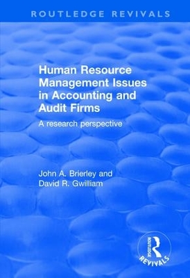 Human Resource Management Issues in Accounting and Auditing Firms: A Research Perspective book