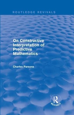 : On Constructive Interpretation of Predictive Mathematics (1990) book