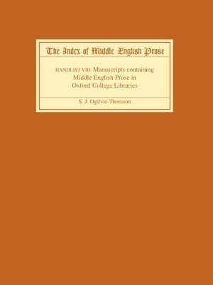 The The Index of Middle English Prose by Sarah Ogilvie-Thomson
