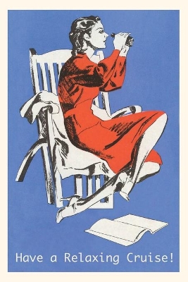 Vintage Journal Woman with Binoculars Postcard book