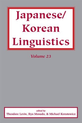 Japanese/Korean Linguistics by Theodore Levin