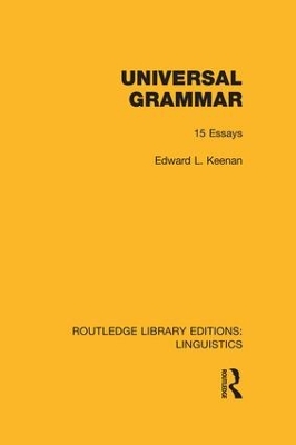 Universal Grammar by Edward L. Keenan
