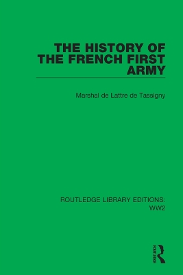 The History of the French First Army book