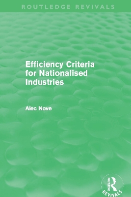 Efficiency Criteria for Nationalised Industries book