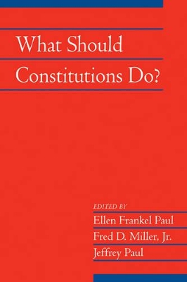 What Should Constitutions Do? book