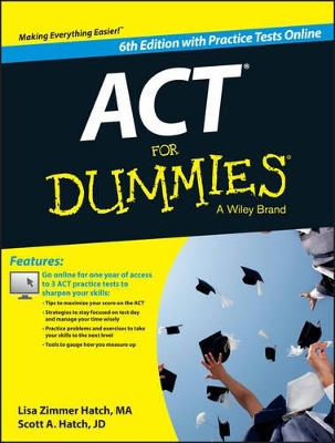 Act for Dummies, with Online Practice Tests by Lisa Zimmer Hatch