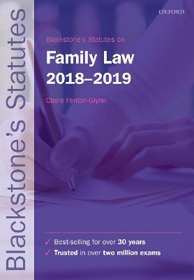 Blackstone's Statutes on Family Law 2018-2019 book