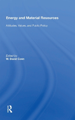 Energy and Material Resources: 