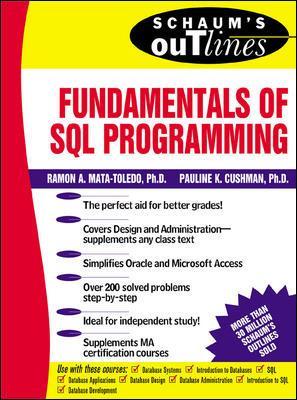 Schaum's Outline of Fundamentals of SQL Programming book