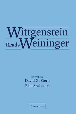 Wittgenstein Reads Weininger book