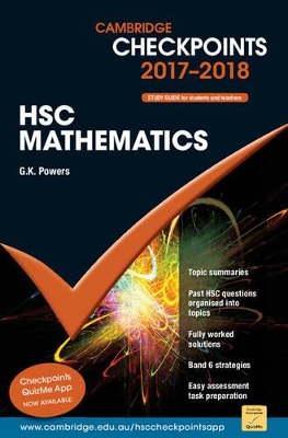 Cambridge Checkpoints HSC Mathematics 2017-18 book