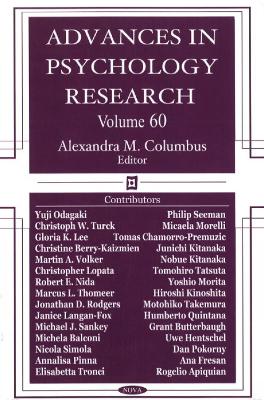 Advances in Psychology Research by Alexandra M Columbus