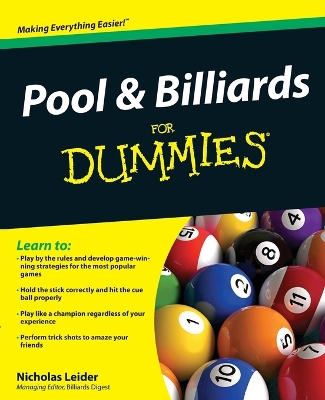 Pool and Billiards For Dummies book