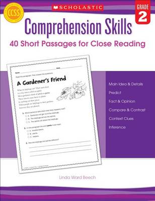 Comprehension Skills: Short Passages for Close Reading: Grade 2 book