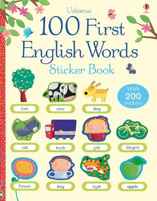 100 First Words in English Sticker Book book