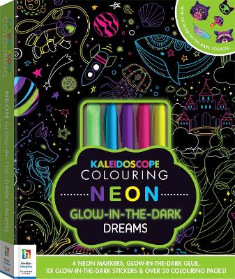 Kaleidoscope Neon Kit Glow in the Dark Colouring Kit book
