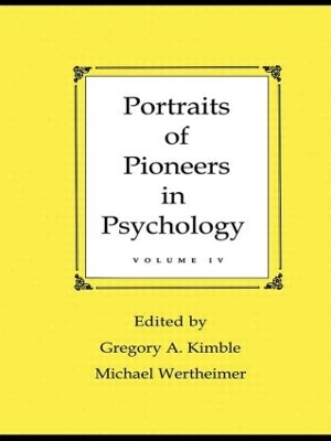 Portraits of Pioneers in Psychology book