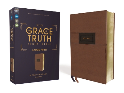 NIV, The Grace and Truth Study Bible (Trustworthy and Practical Insights), Large Print, Leathersoft, Brown, Red Letter, Comfort Print book