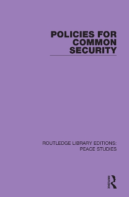 Policies for Common Security book