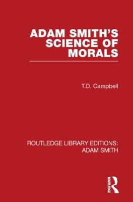 Adam Smith's Science of Morals by Tom Campbell