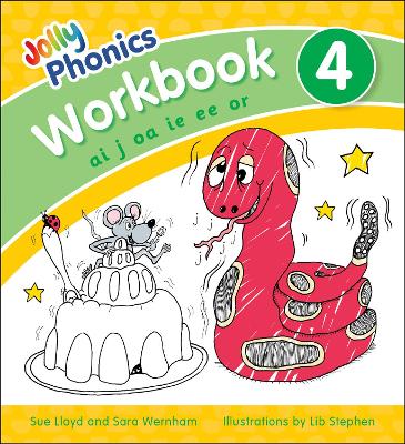 Jolly Phonics Workbook 4: in Precursive Letters (British English edition) book