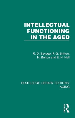 Intellectual Functioning in the Aged book